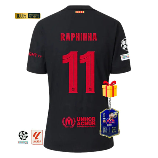 #11 RAPHINHA Camiseta Hombre Segunda Equipación 24/25 FC Barcelona