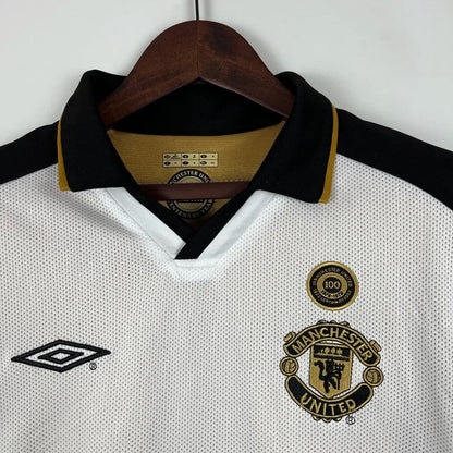 Camisa Masculina Retro Manchester United 100 anos Dupla Face 2002 - Torcedor