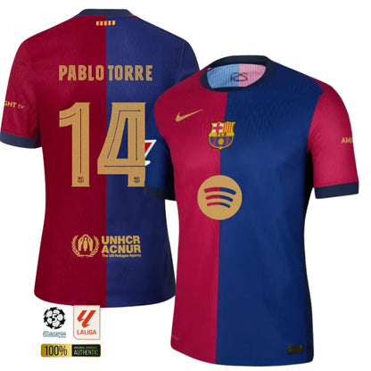 #14 PABLO TORRE Camiseta Hombre Primera Equipación 24/25 FC Barcelona