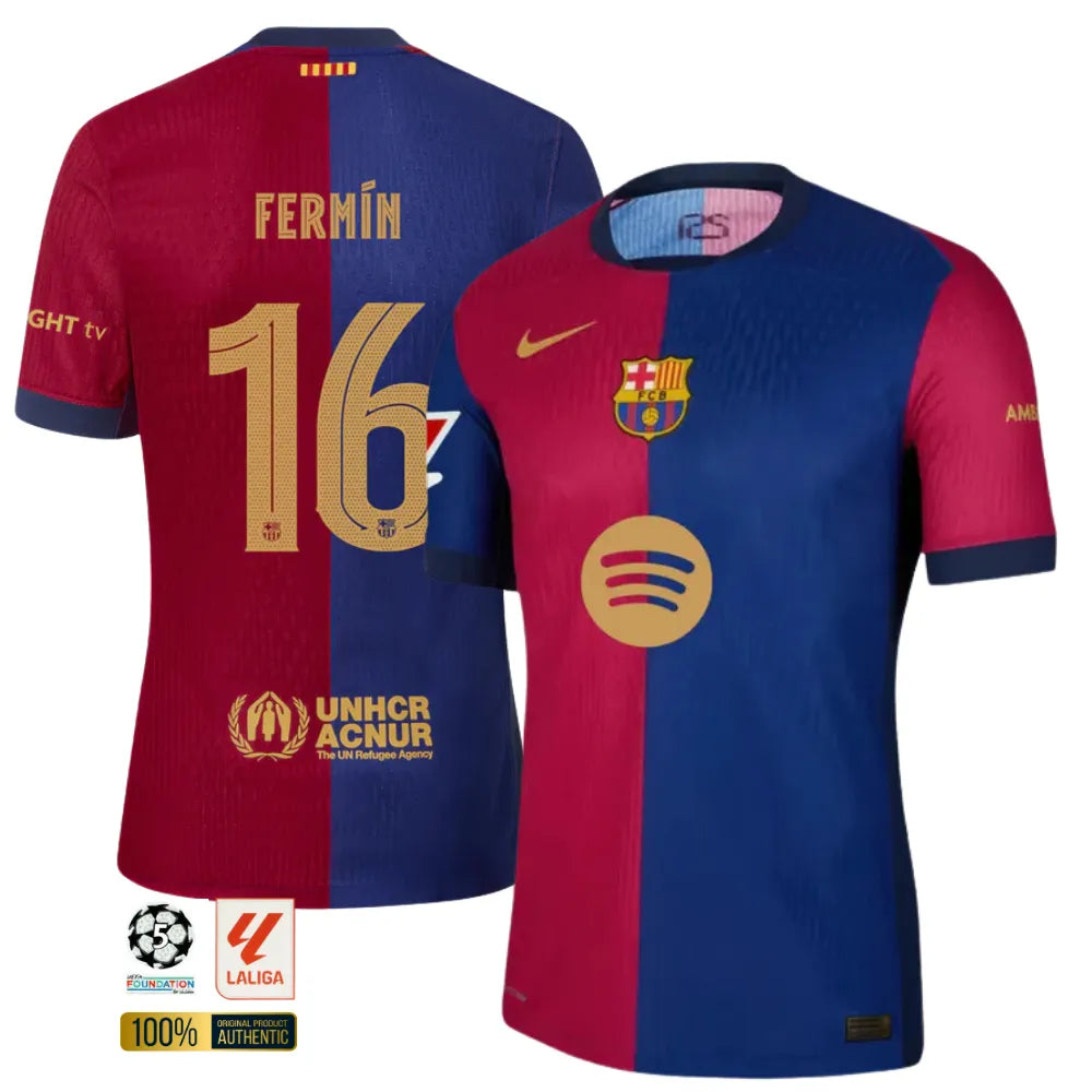 #16 FERMÍN Camiseta Hombre Primera Equipación 24/25 FC Barcelona