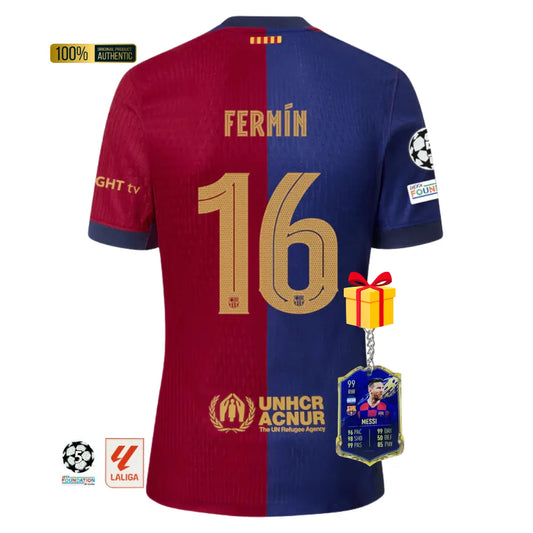 #16 FERMÍN Camiseta Hombre Primera Equipación 24/25 FC Barcelona