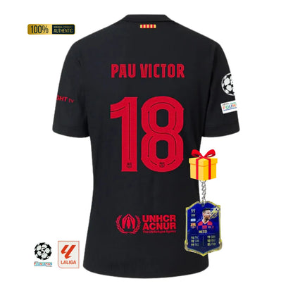 #18 PAU VÍCTOR Camiseta Hombre Segunda Equipación 24/25 FC Barcelona