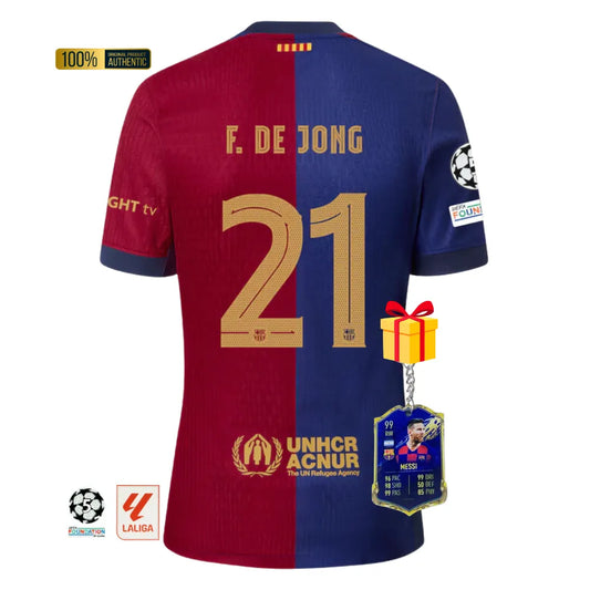 #21 F. DE JONG Camiseta Hombre Primera Equipación 24/25 FC Barcelona