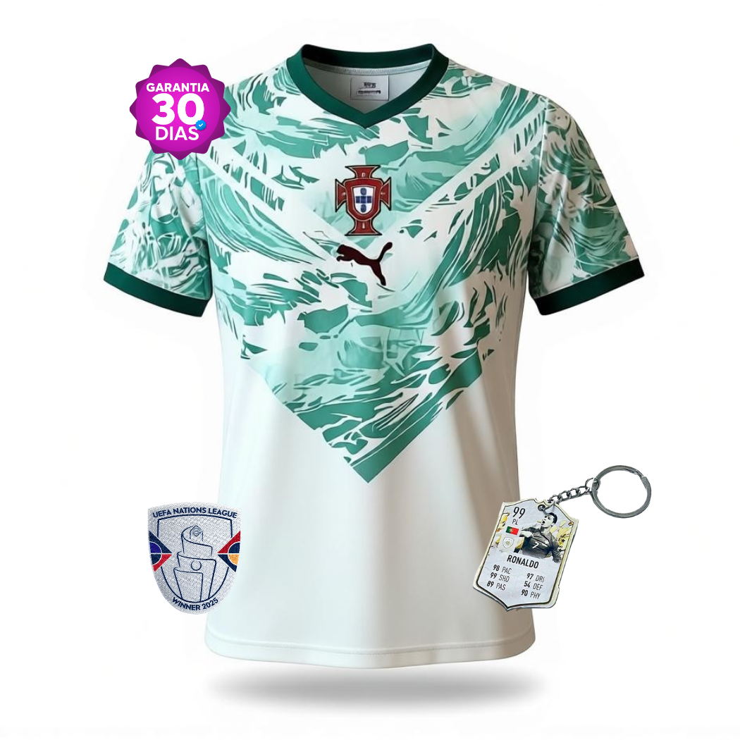 Camisola Seleção Portugal alternativa azul/branca World Cup 2026/27