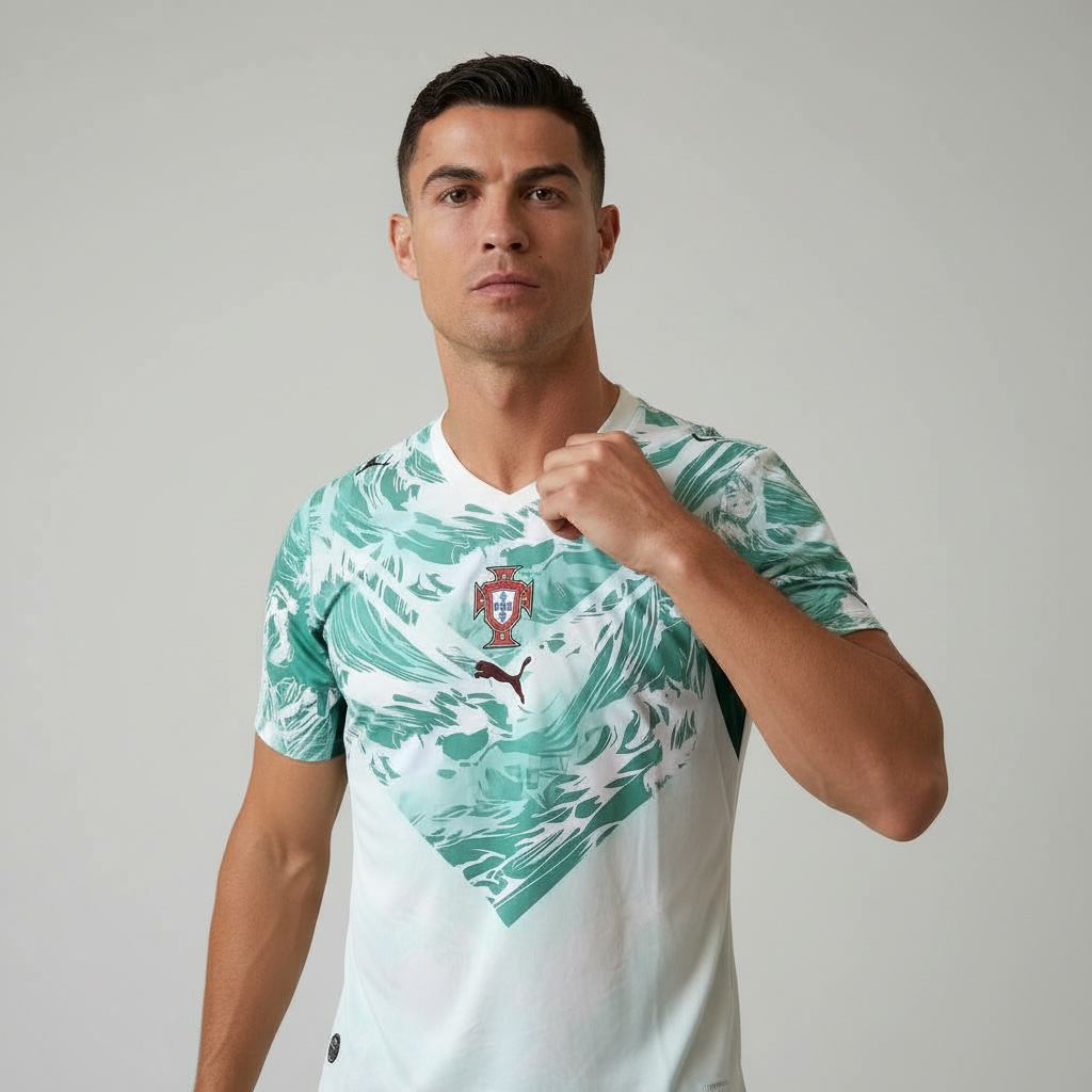 Camisola Seleção Portugal alternativa azul/branca World Cup 2026/27