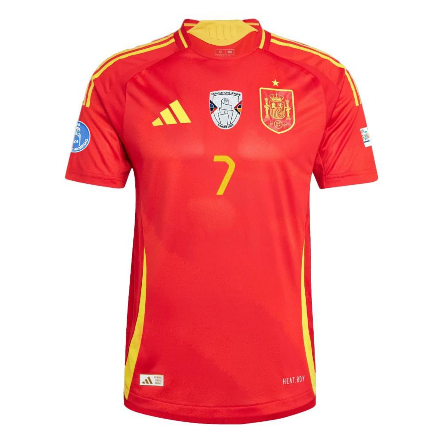 Álvaro Morata #7 Camiseta Local España Fútbol Parche Campeones Euro 2024
