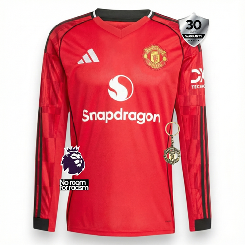 Manchester United Player Home Jersey 2025/26 - Long Sleeve
