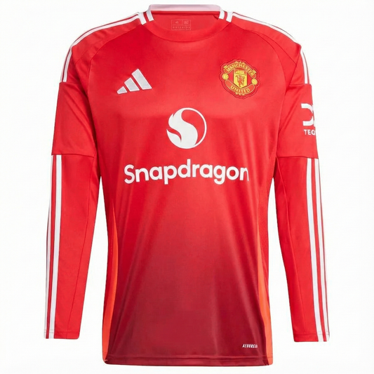 Manchester United Player Home Jersey 2024/2025 Long Sleeve