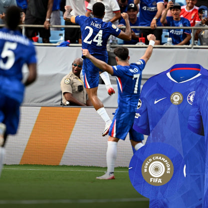 Chelsea Home Jersey 25/26 with World Champions - Patch