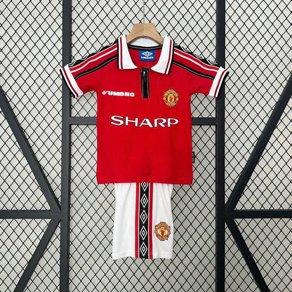 Kids Manchester United Home Kit 1999/2000 - Retrﾃｴ