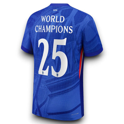 Chelsea Player Jersey Home 25/26 with World Champions 25 printing